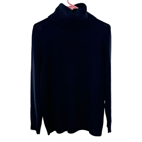 St. John Sport Women’s Vintage Wool Black Knit Turtleneck Sweater Sz S - Picture 1 of 11